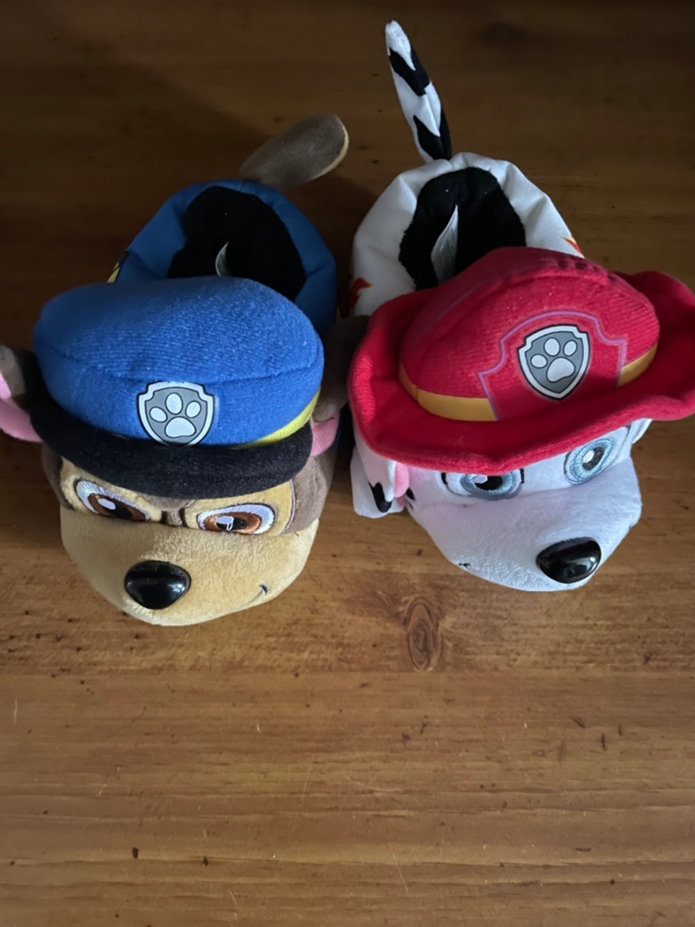 Paw Patrol Plush Character Slippers in Blue & Red  NWOT